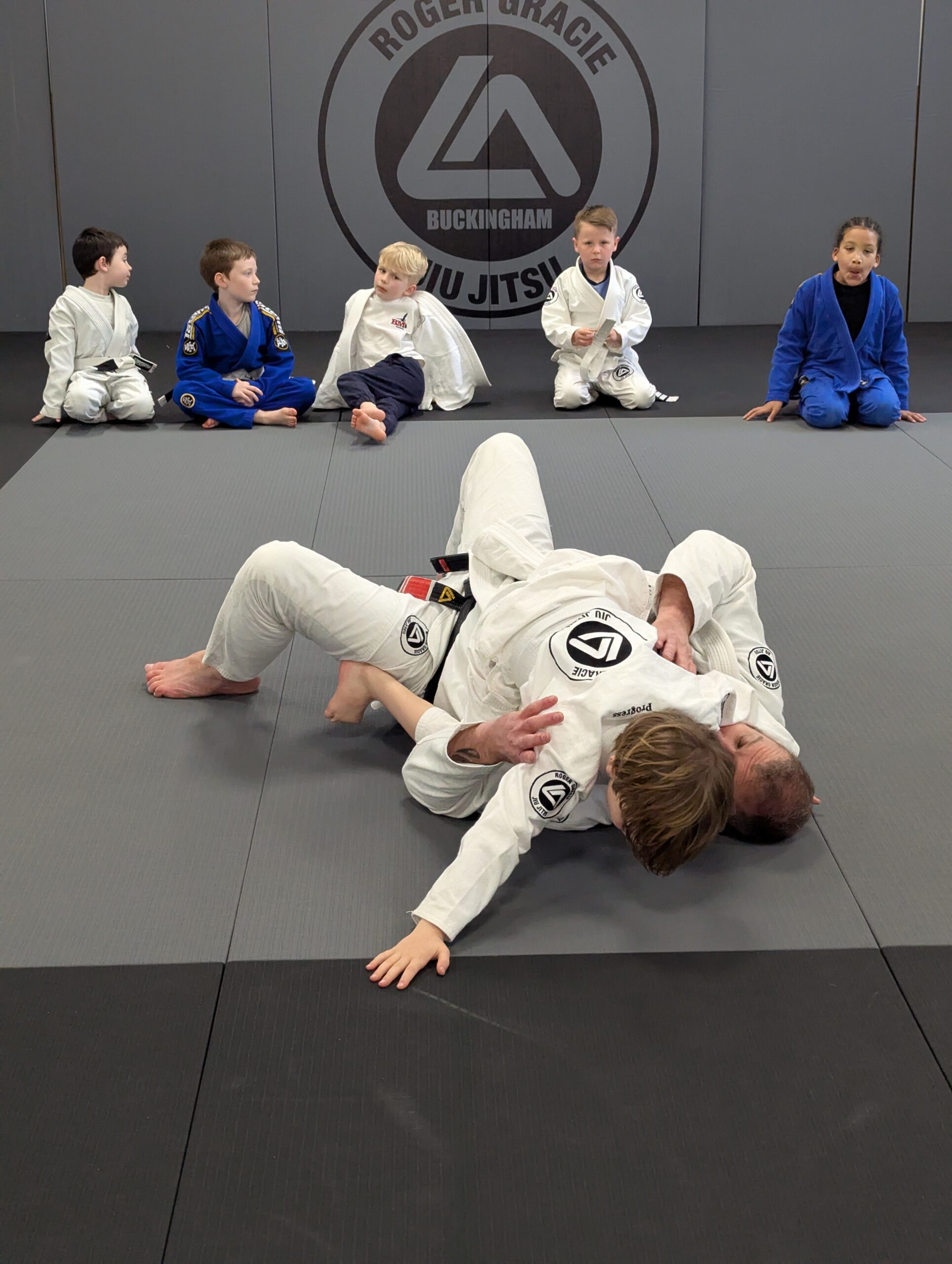 Kids Brazilian Jiu-Jitsu class at Roger Gracie Academy Buckingham